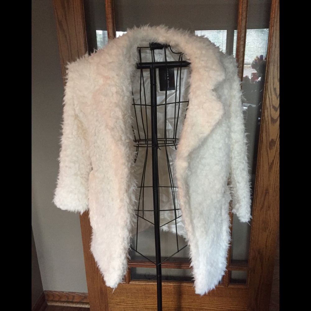 Cream Furry Cardigan